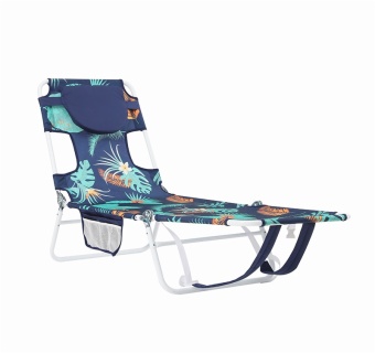 Folding Chaise Lounge book Chair Bed Outdoor Patio Beach Camping Recliner w/Hole for face Pool