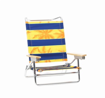 Adjustable Lounge Reclining Outdoor Durable Portable Wood Arm Folding Beach Chair