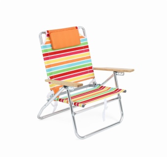 Outdoor Aluminum Folding Reclining Beach Chair Luxury Beach Chair