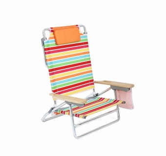Portable 5 Position  Aluminum Adjustable Foldable Picnic Camp Beach Chair with Storage Bag
