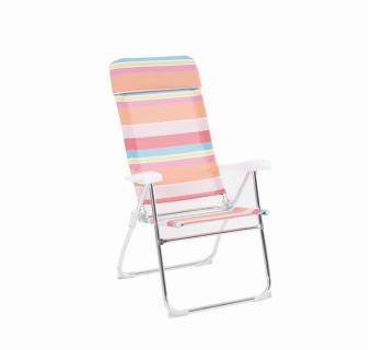 Outdoor Poolside Testlin Folding Low High Seat Adjustable Beach Lounge Chair With Pillow