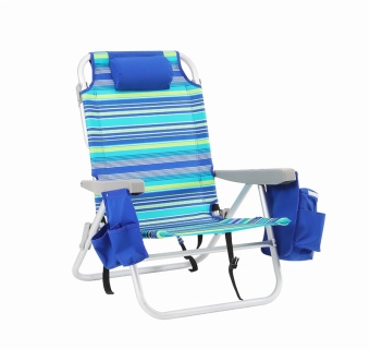 Top Selling High Quantity Multi-color Adjustable 5 Position Reclining Portable Backpack Aluminum Lightweight Beach Chair