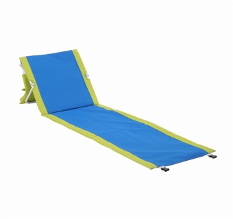 Oxford Cloth Double Layer Steel Pipe Folding Lightweight Outdoor Folding Beach Chair Mat
