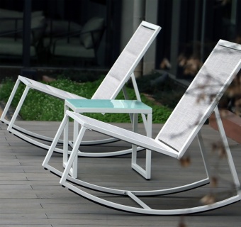 Steel Outdoor Padded Rocking Chair 1010