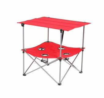 Wholesale Hot Sales Outdoor Camping Round Outdoor Dining Folding Table With Carry Bag And 4 Cup Holders