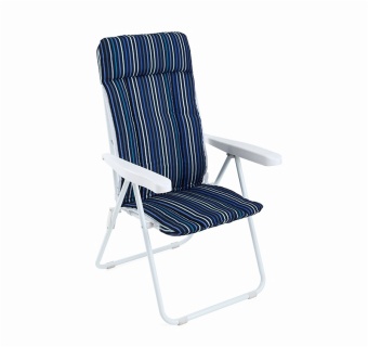 Garden Sun Lounger Relaxer Recliner Folding Chair With Padded Cushion