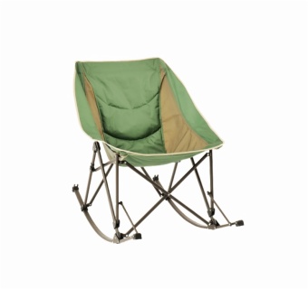 Hot Sale Portable Luxury Padded Recliner Folding Lawn Camping Rocking Chair with Carry Bag