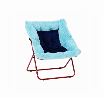 Indoor Furniture Steel Customized Square Saucer Chair Camping Folding Moon Chair